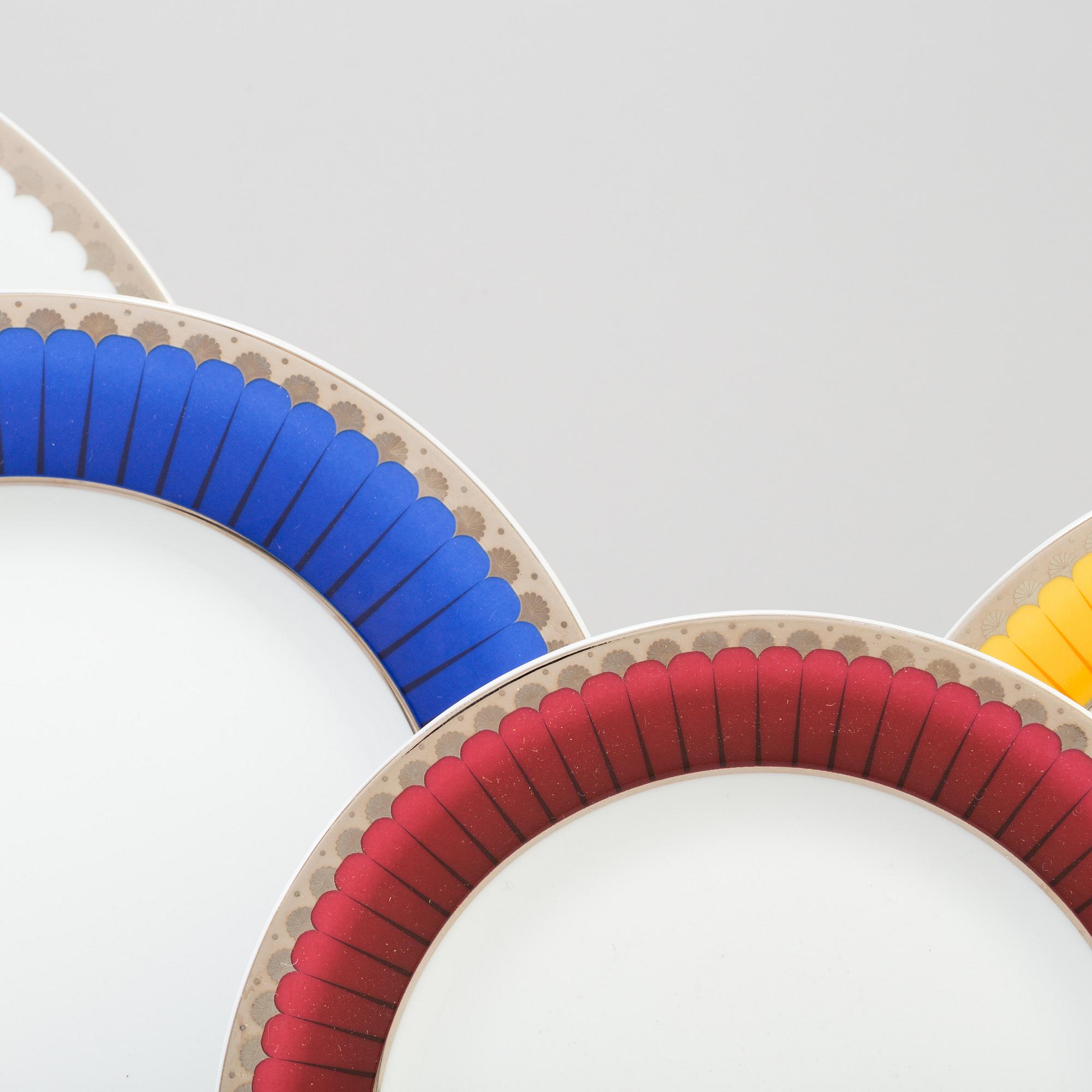 A set of 93 p, tableware. "Christineholm" or "Marianne Royal Blue", Millennium, design Sigvard Bernadotte, 21th century.