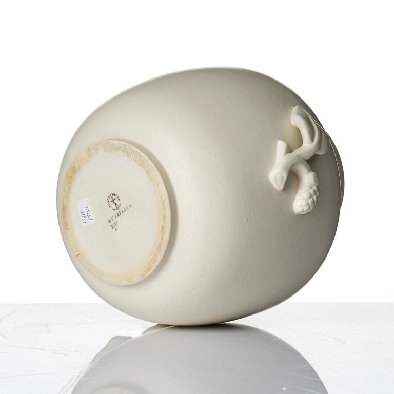 Wilhelm Kåge, a "Carrara" ceramic vase and bowl, Gustavsberg 1930s-40s.