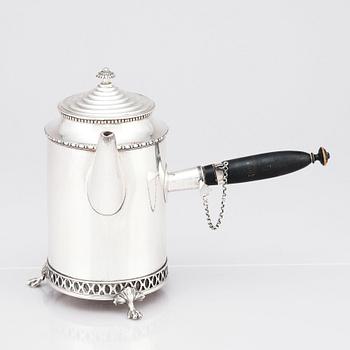 A Swedish Gustavian silver coffee-pot, mark of Pehr Zethelius, Stockholm 1797.