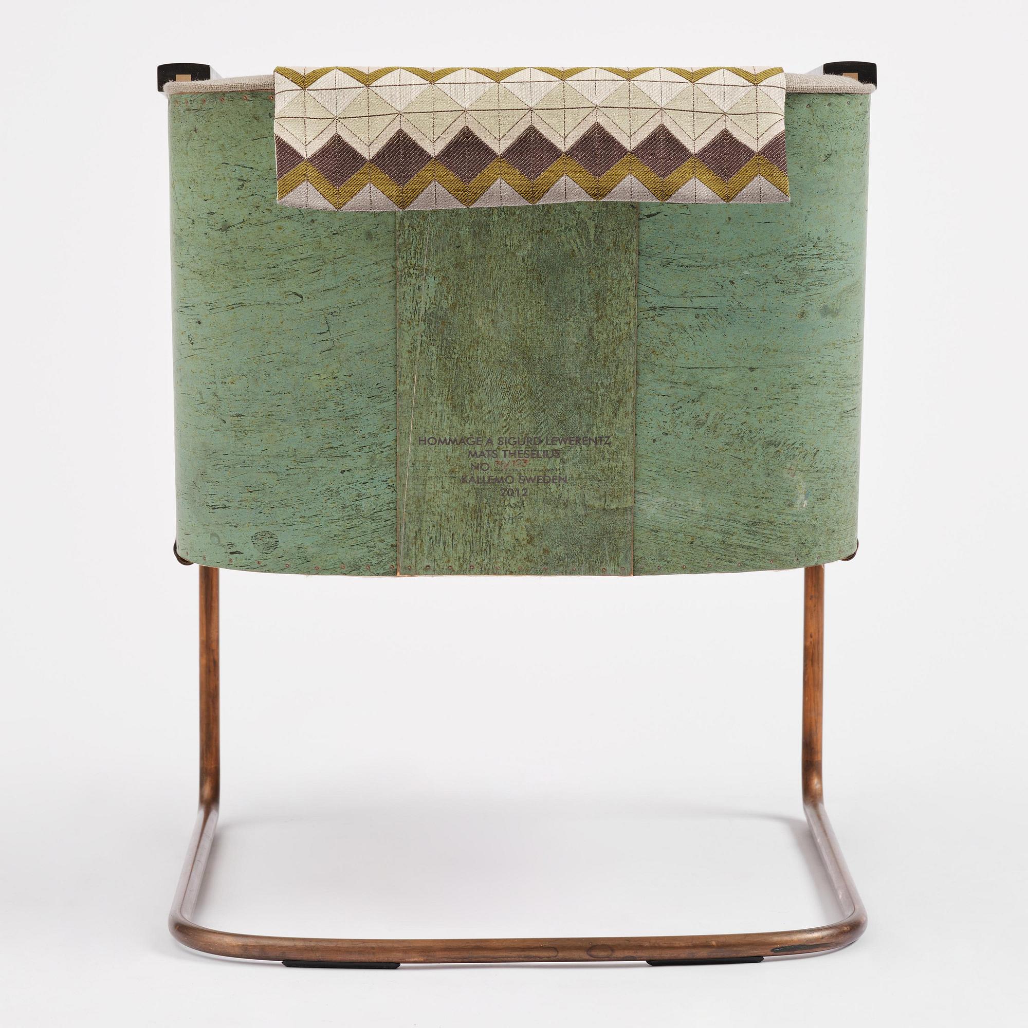 Mats Theselius, an "Hommage à Sigurd Lewerentz" armchair, ed. 38/123, Källemo, Värnamo, post 2012.