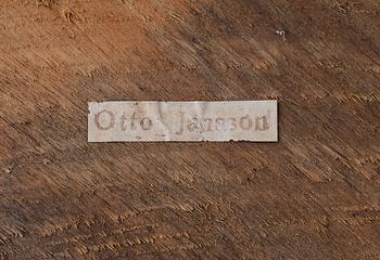 SKULPTUR, snidat trä, etikettmärkt Otto Jansson.