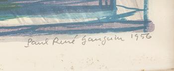 Paul René Gauguin, litografi signerad daterad och numrerad 1956 196/260.