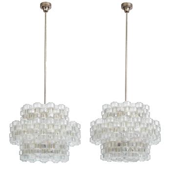 46. Gert Nyström, a pair of "Festival" chandeliers, Fagerhult, 1960s-70s.