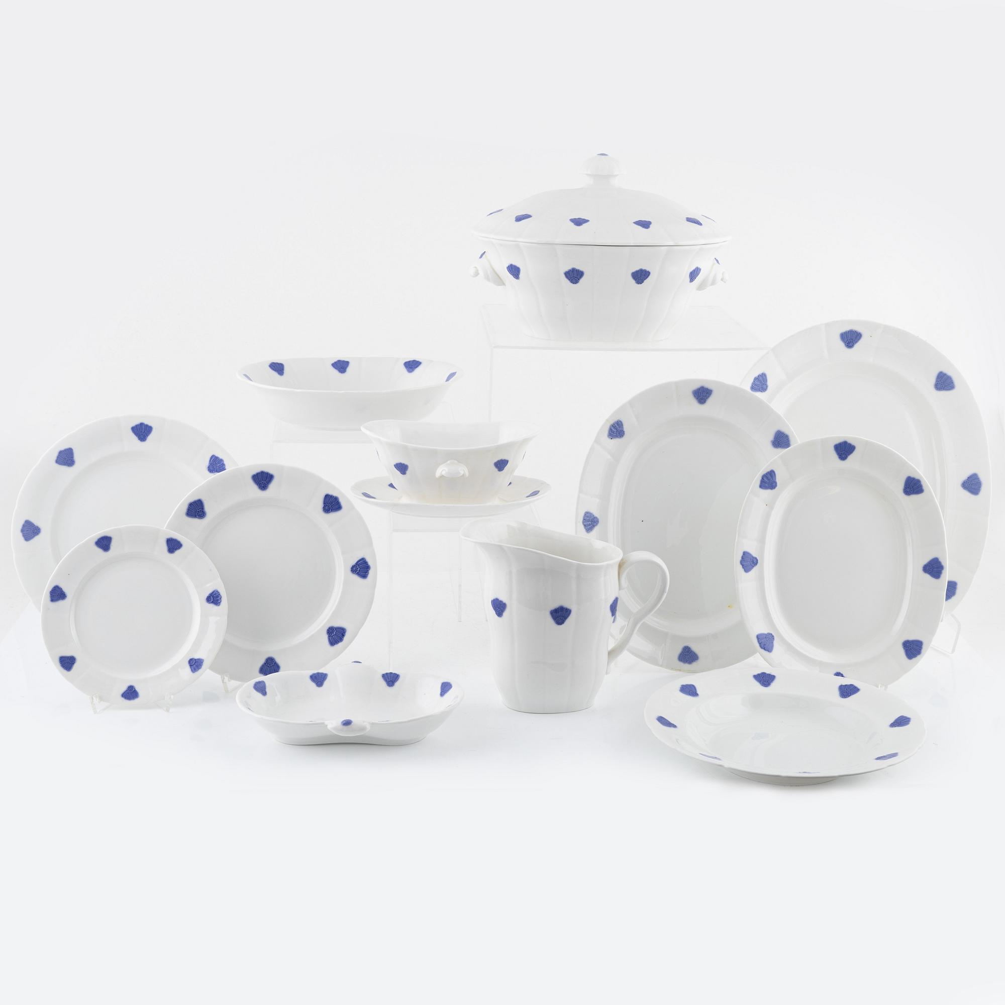 Matservis, 59 delar, flintgods, Gustavsberg, 1920-tal.