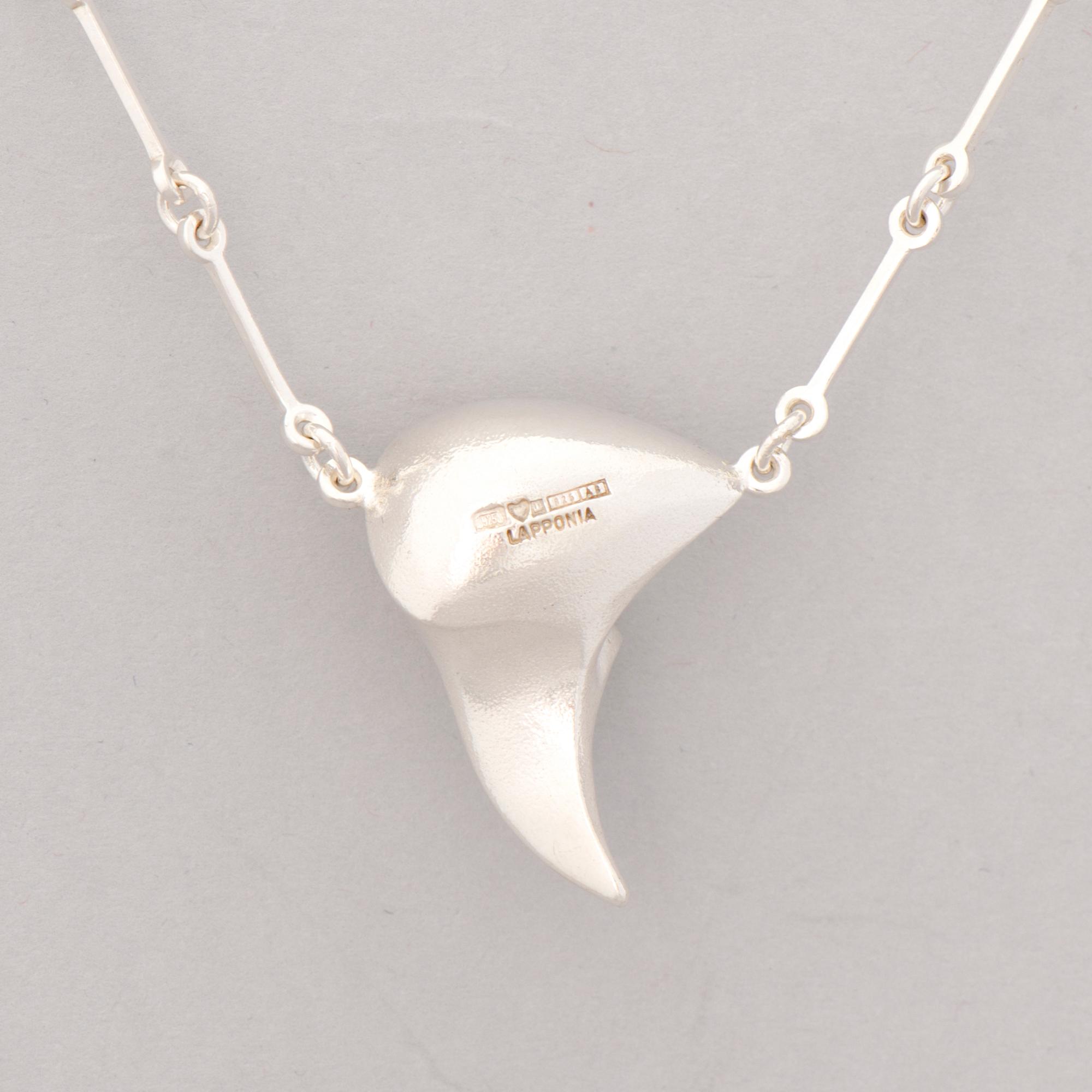 NECKLACES, 4 pcs, silver. Lapponia 1978-91.