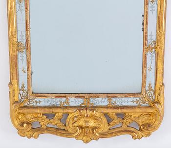 An 18th century rococo mirror.