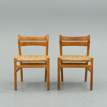 BØRGE MOGENSEN, nine beech chairs from C.M. Madsens Fabriker, Haarby, Denmark.