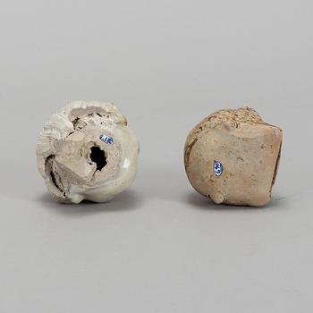 Two Sawakhalok porcelain figurines, 15th/16th Century.