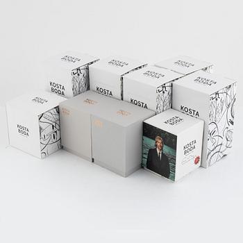 Ernst Billgren, glas, 8 st, New Friends, Kosta Boda.