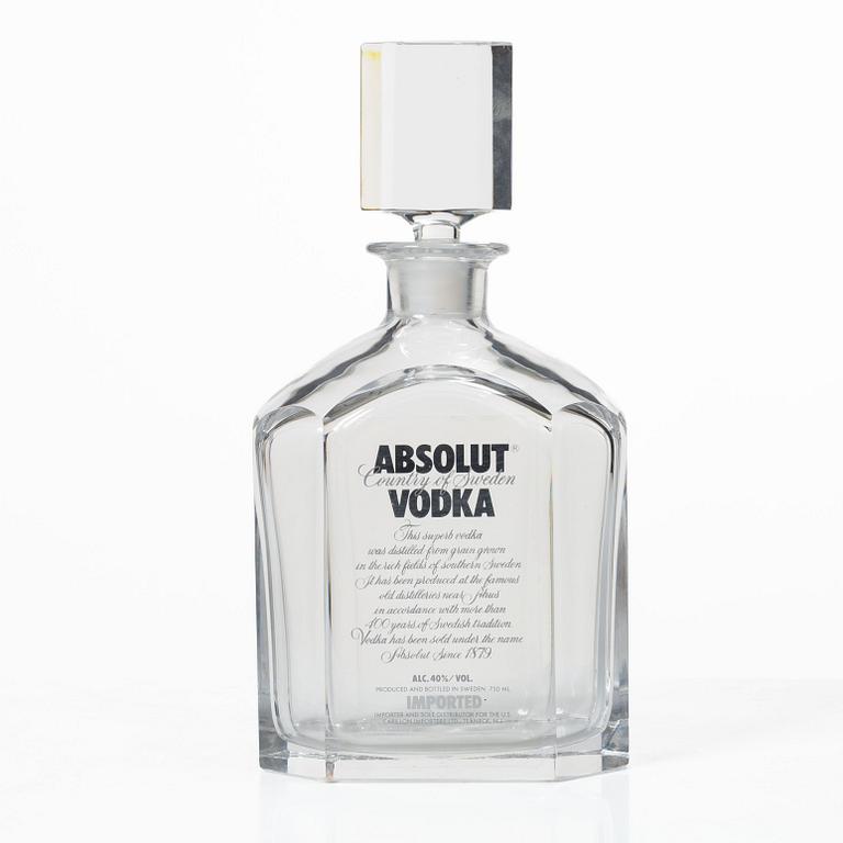 Olle Alberius, A decanter in case, “Absolut Vodka”, Orrefors, 1980s.