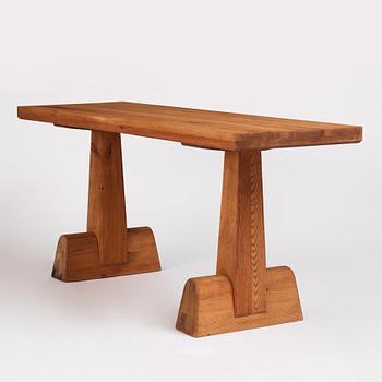 Axel Einar Hjorth, an "Utö" stained pine table, Nordiska Kompaniet, Sweden 1930s.