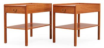 534. A pair of Josef Frank mahogany bedside tables, Svenskt Tenn, model 914.