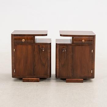Sängbord, ett par, Art Deco, 1900-talets första hälft.