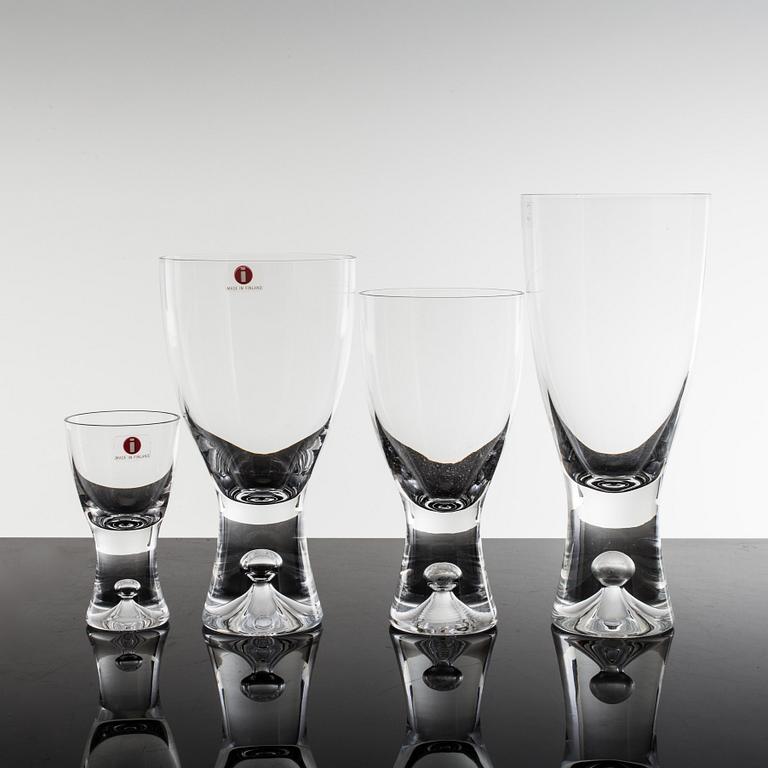 TAPIO WIRKKALA, a 42 piece glass service "Tapio", for Iittala.