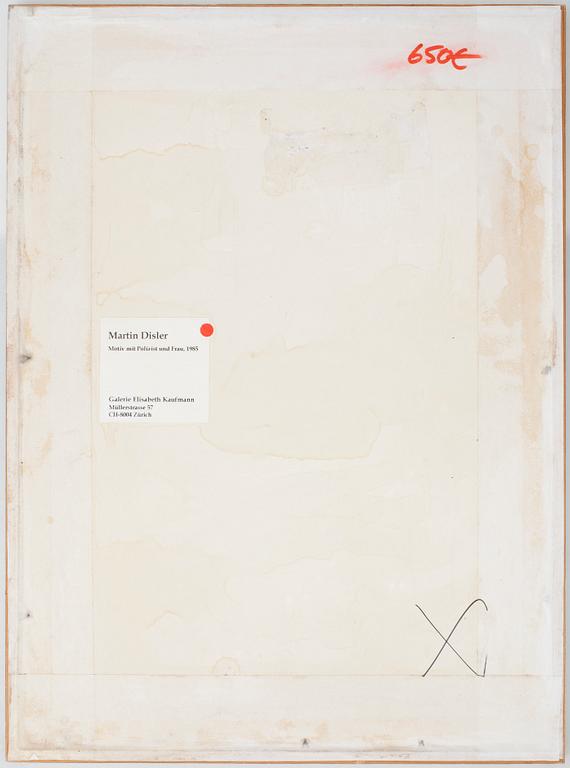 MARTIN DISLER, akvarell, signerad, daterad á tergo 1985.