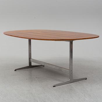 ARNE JACOBSEN, BRUNO MATHSSON & PIET HEIN, a dining table 'Super-Elliptical', Fritz Hansen, Denmark, 1960's.