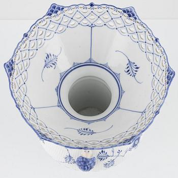 A 'Musselmalet' porcelain vase, Royal Copenhagen, Denmark, 1889-1922.