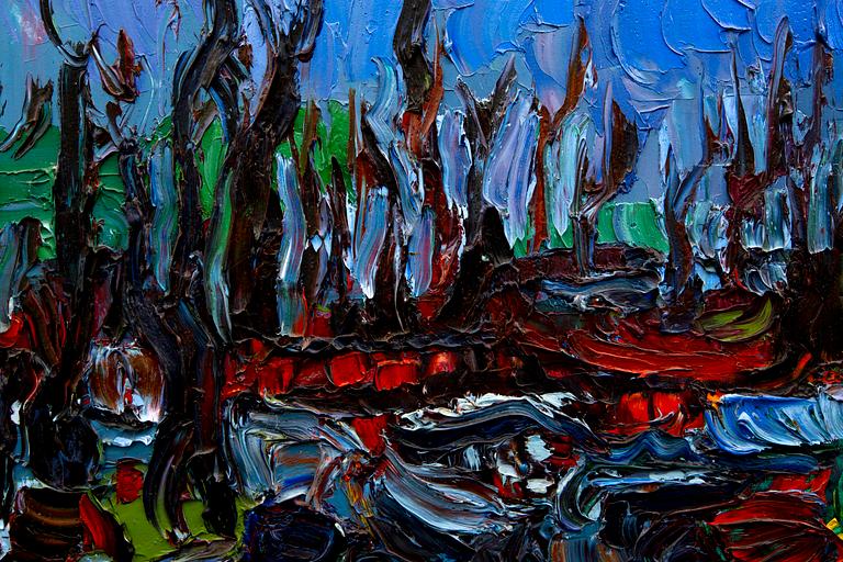 Hilding Hultberg, oil on panel signed.