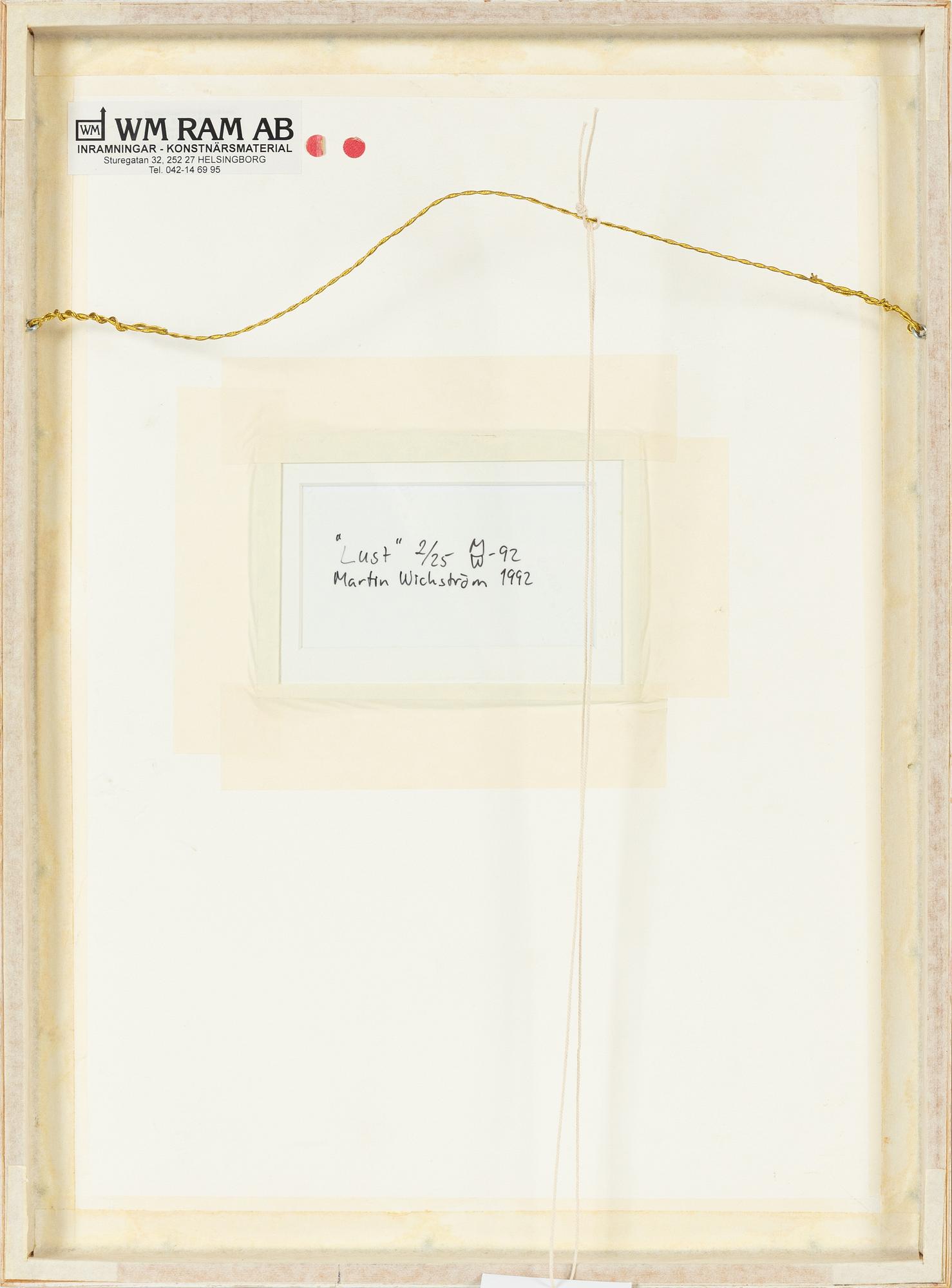 Martin Wickström, photograph signed and numbered 2/25 verso.