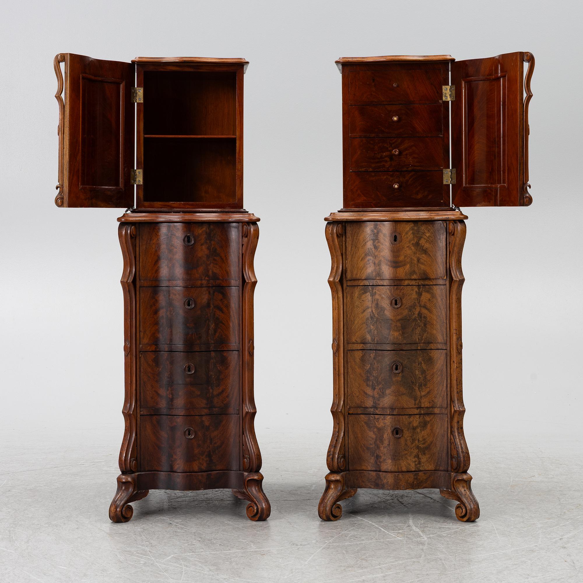 A pair of cabinets, late 19th Century.