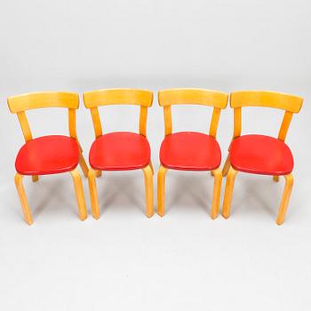 ALVAR AALTO, STOLAR, 4 st, modell 69, Artek 1960-tal.