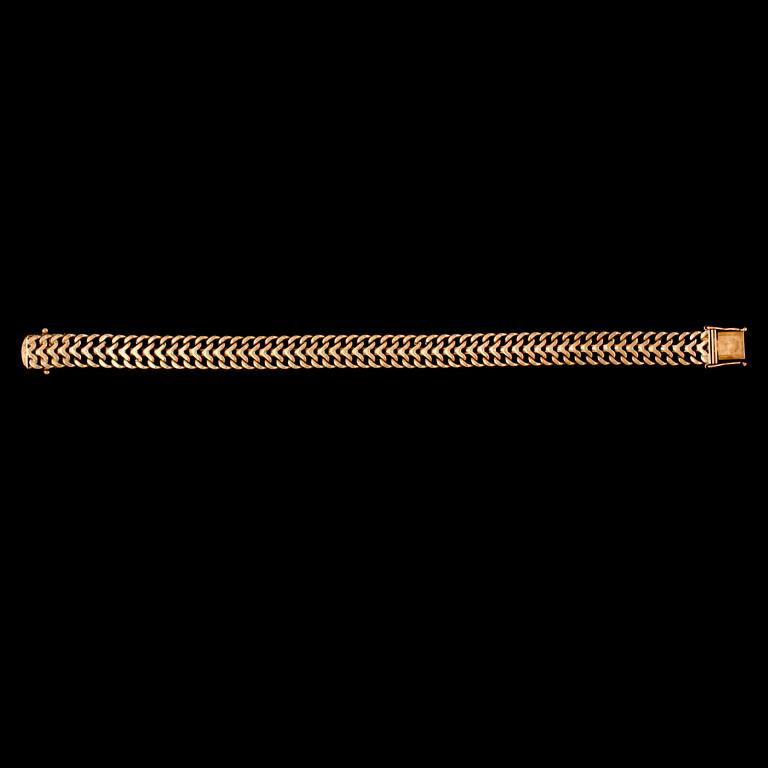ARMLÄNK, 18k guld, Ädelsmycken AB, Stockholm, 1965. vikt 31 g.