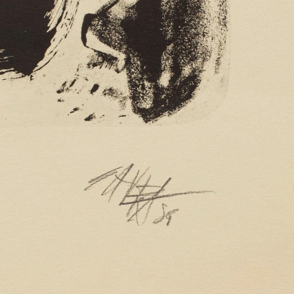 ANTONIO SAURA, lithographe, signed and numbered 44/50, dated 59.