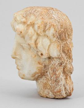 SKULPTURDEL, alabaster, klassisk grekisk forntida stil, 1800/1900-tal.