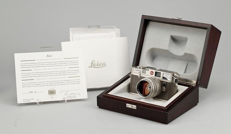 KAMERA, Leica M6, Platinum 150 Jahre Edition, nr 1757448, numrerad upplaga varav denna 1048/1250, Tyskland 1989.