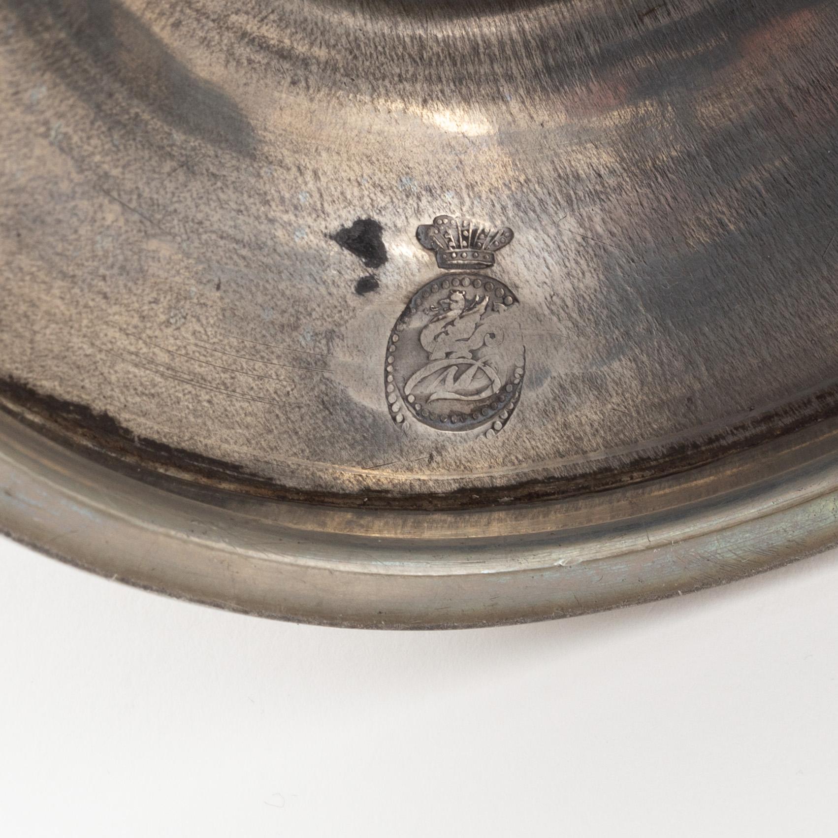 A Dragsted, a pair of similar pewter candlesticks, first half of the 20th century.