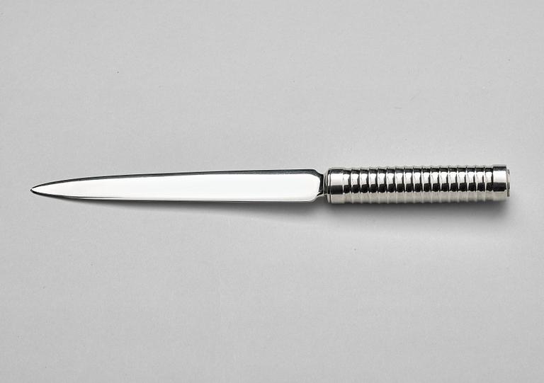 Sigvard Bernadotte, a sterling letter opener, Georg Jensen, Copenhagen post 1945.