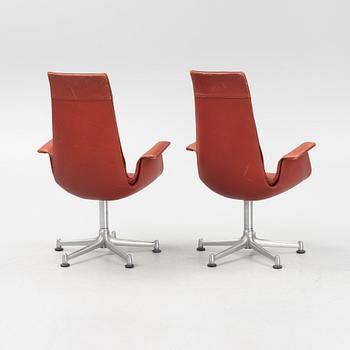 A pair of model FK 6725 armchairs by Fabricius & Kastholm for Kill International.