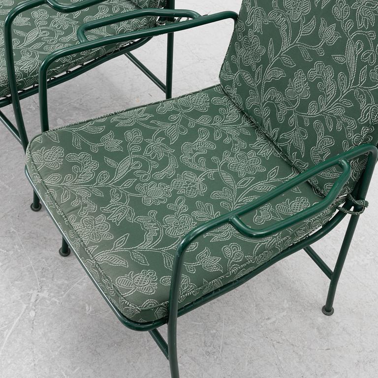 Josef Frank, a pair of model 591 steel tube armchairs, Firma Svenskt Tenn, Sweden.