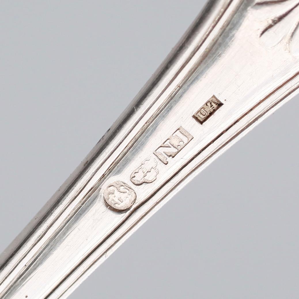DOPSET, 3 delar, silver, Nils Julihn, Karlshamn 1850/51. Vikt ca 106 gram.