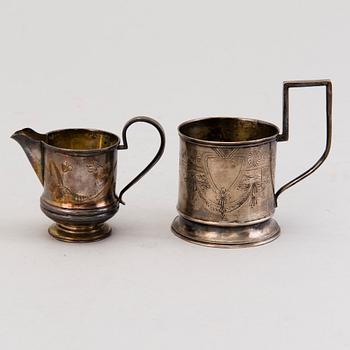 Three Russian Silver Objects, Moscow 1898-1926.