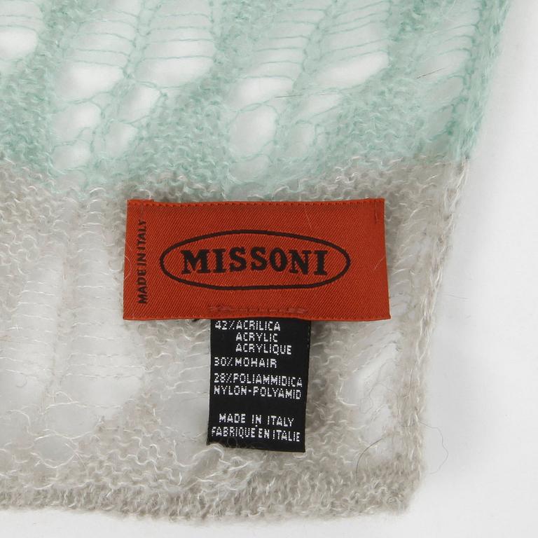 MISSONI, an acrylic, mohair and nylon-polyamid scarf.