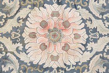 A Chinese silk embroidery, late Qing dynasty.