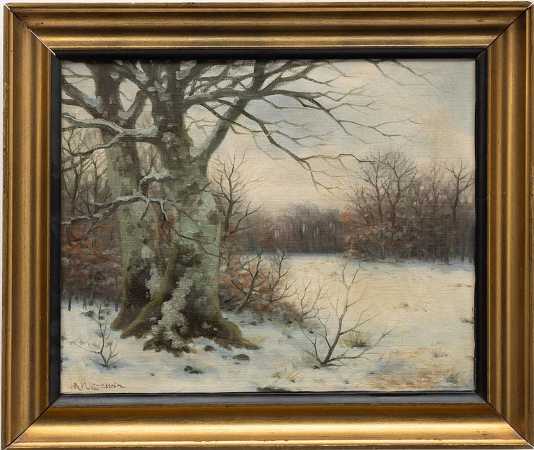 Arvid Mauritz Lindström, Winter Landscape.