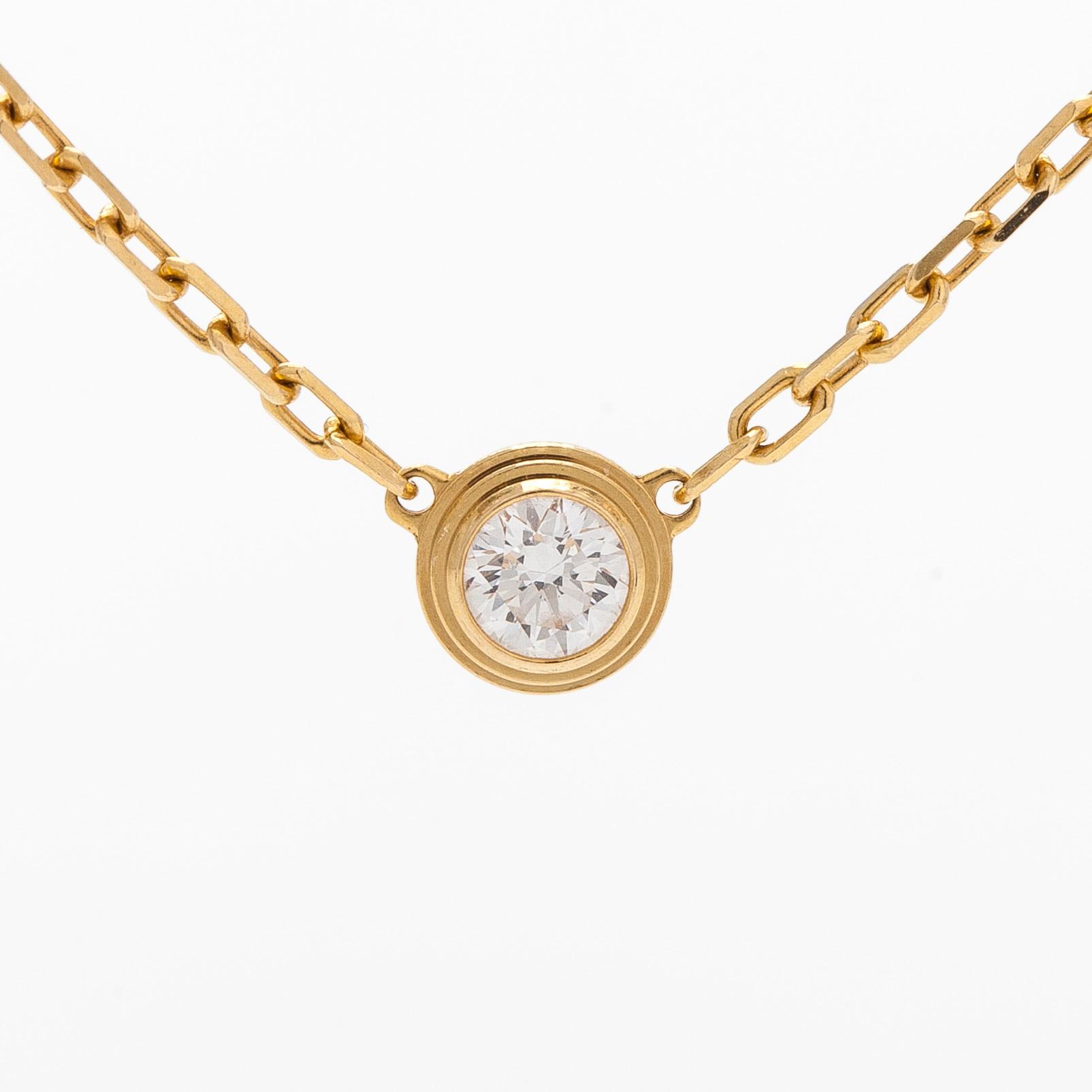 Cartier, kaulakoru, "d'Amour", 18K kultaa ja briljanttihiottu timantti, noin 0.05 ct.