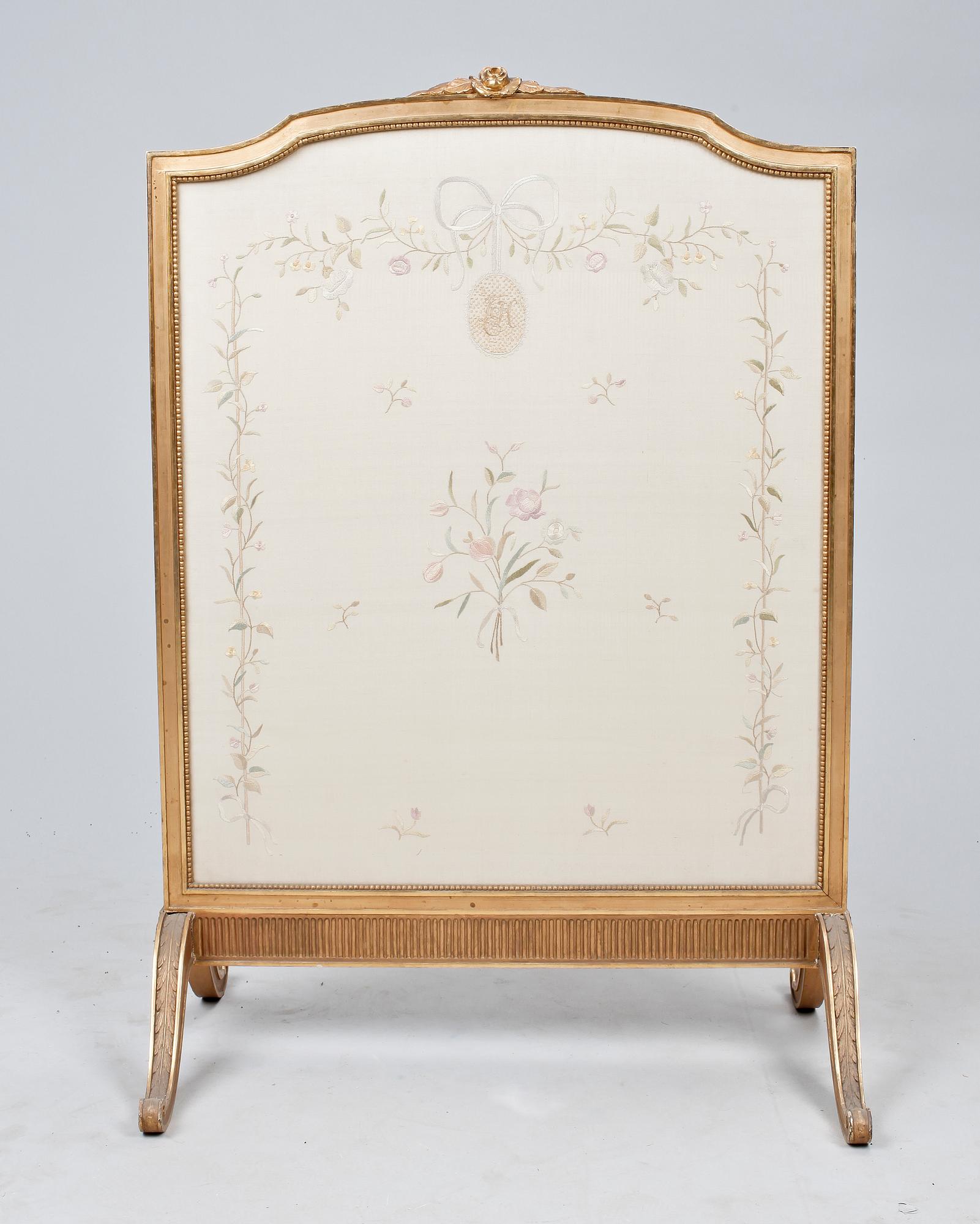BRASSKÄRM, gustaviansk stil, 1900-tal.