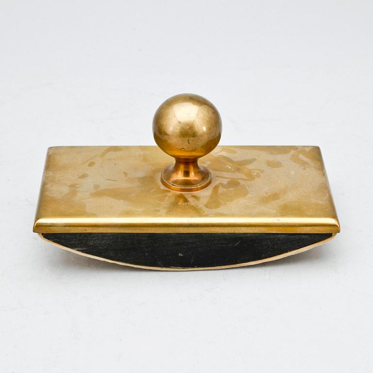 SKRIVSET, 5 delar, mässing, Gusums Bruk.