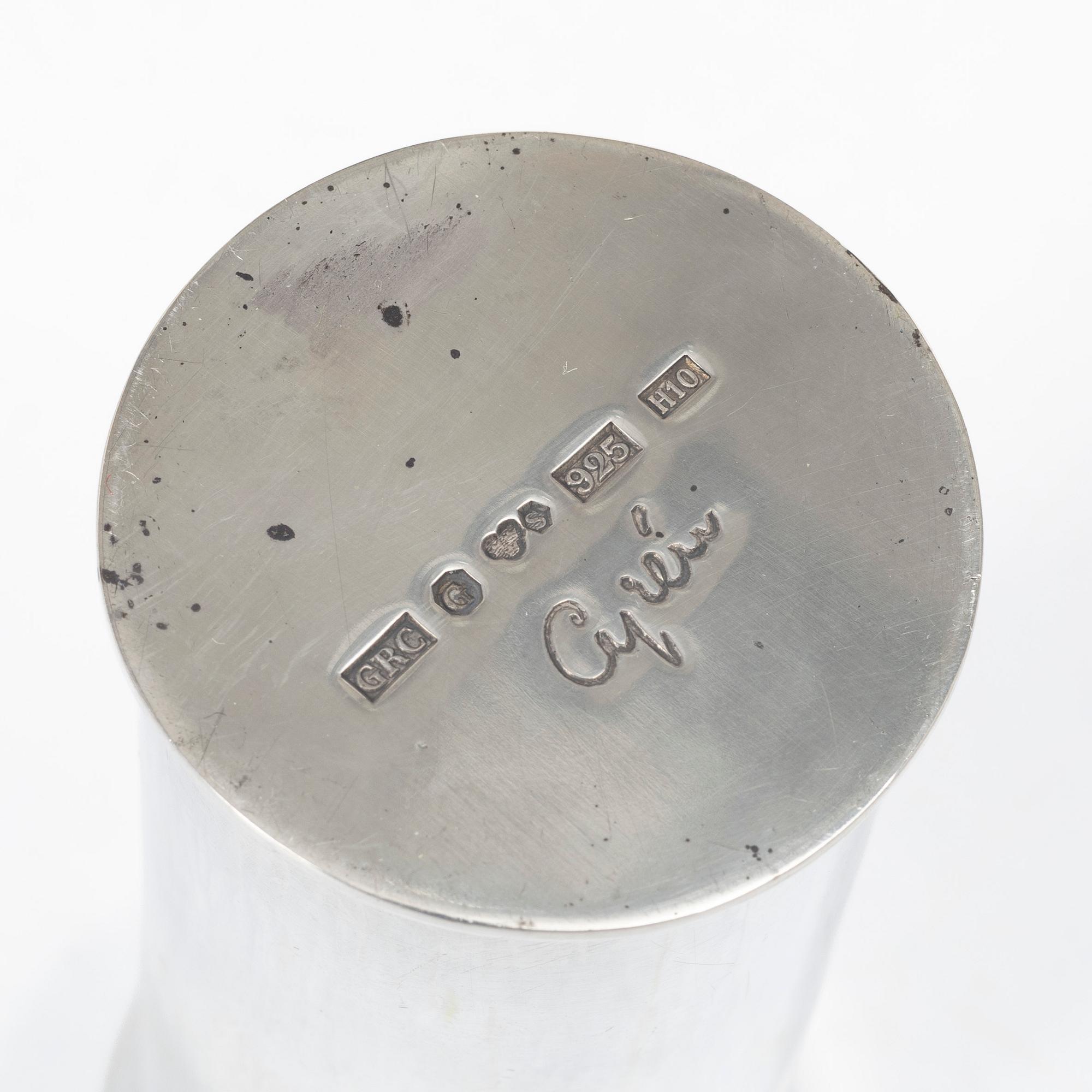 Gunnar Cyrén, Vase, sterling silver, Gävle, 1982.