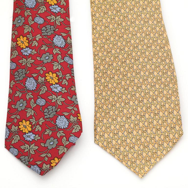 HERMÈS, two silk ties.