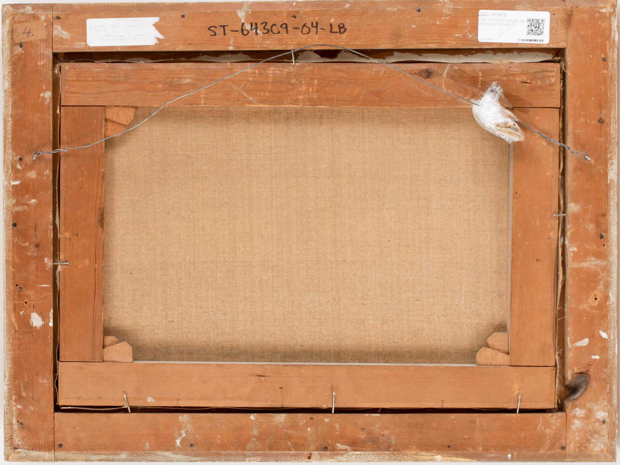 CARL PETER HALLBERG, olja på duk, sign och dat -71.