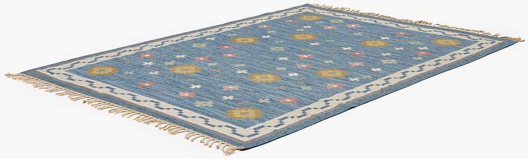 Anna-Greta Sjöqvist, a 'Blomsteräng' carpet, flat weave, c. 240 x 170 cm, signed AGS.
