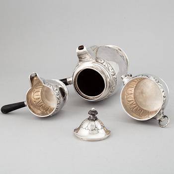 A 20th century silver coffee-set, Swedish import marks.