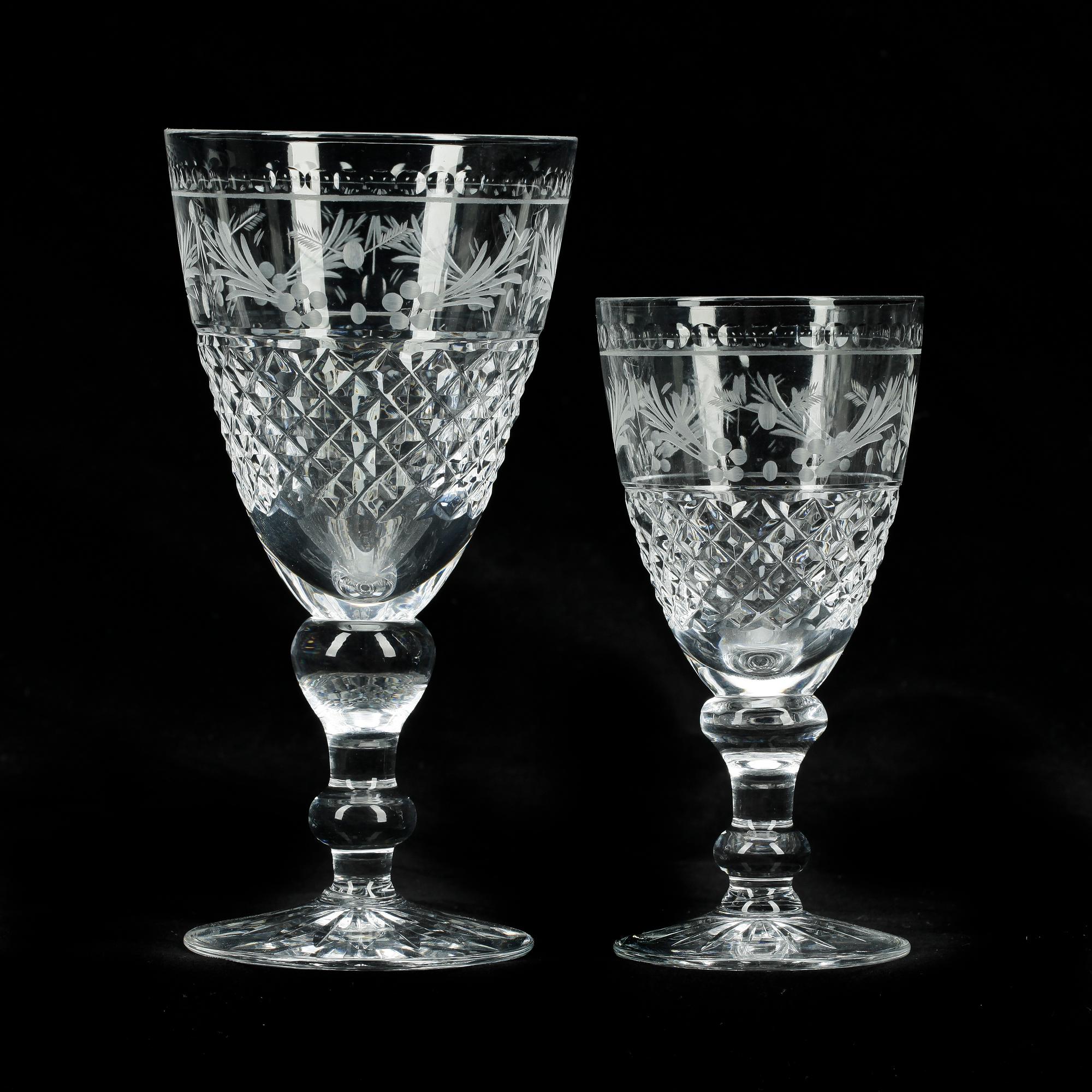 GLASSERVIS, 24 delar, glas, "Elvira Madigan", Kosta, sign.