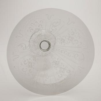 Edward Hald, Glasses, 2 pcs, Orrefors and Kosta Boda, 1920s.