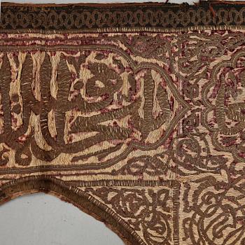 DÖRRTEXTIL, orientalisk, troligen 1800-tal.