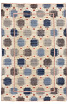206. Märta Måås-Fjetterström, MATTO, "Blåplump", flat weave, ca 301,5 x 202 cm, signed AB MMF.